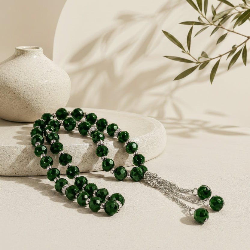 Crystal Glass Muslim Prayer Tasbeeh, 33pcs beads (MR039)