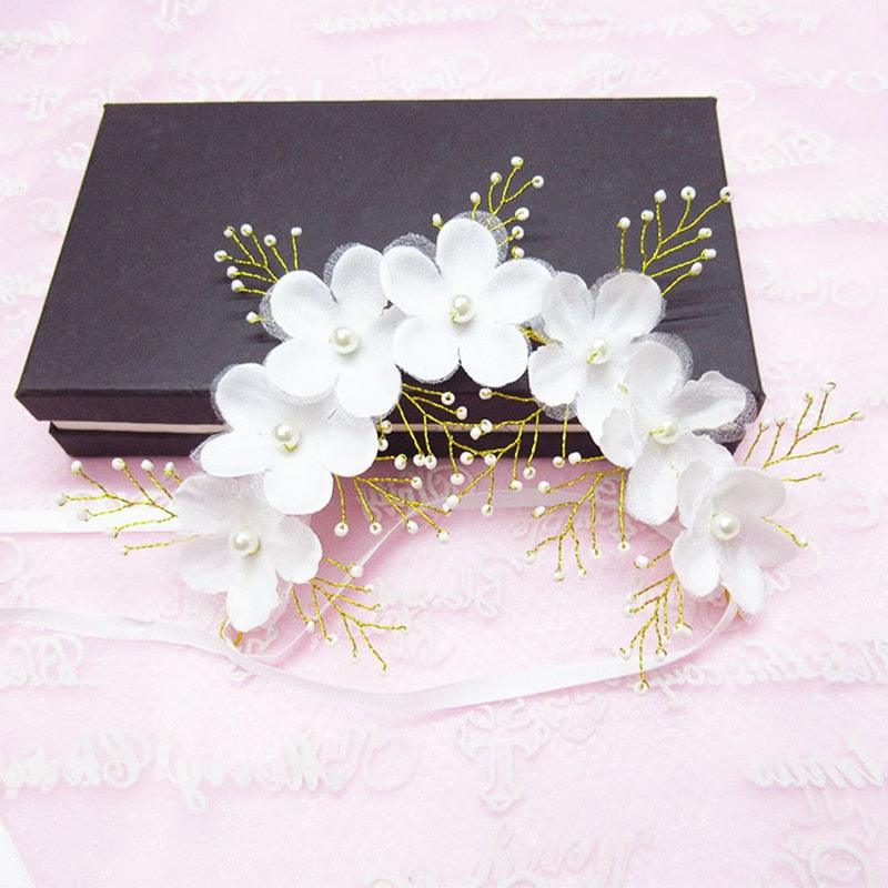 Crystal Pearl Hair Belt Wedding Bridal Hair Ornaments Hair Jewelry Decorations for Brides Wedding Gorgeous Hair Accessories For Women