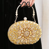 Crystal Sunflower Evening Clutch | Rhinestone Party Bag with Chain Handle(MAC356)