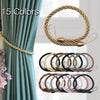 Curtain Tie Backs Gold Handmade Weave Curtain Holder Clip Buckle Rope Home Decorative Room Accessories Curtain Tieback Curtain Handmade Tiebacks Ropes Holdbacks 74CM