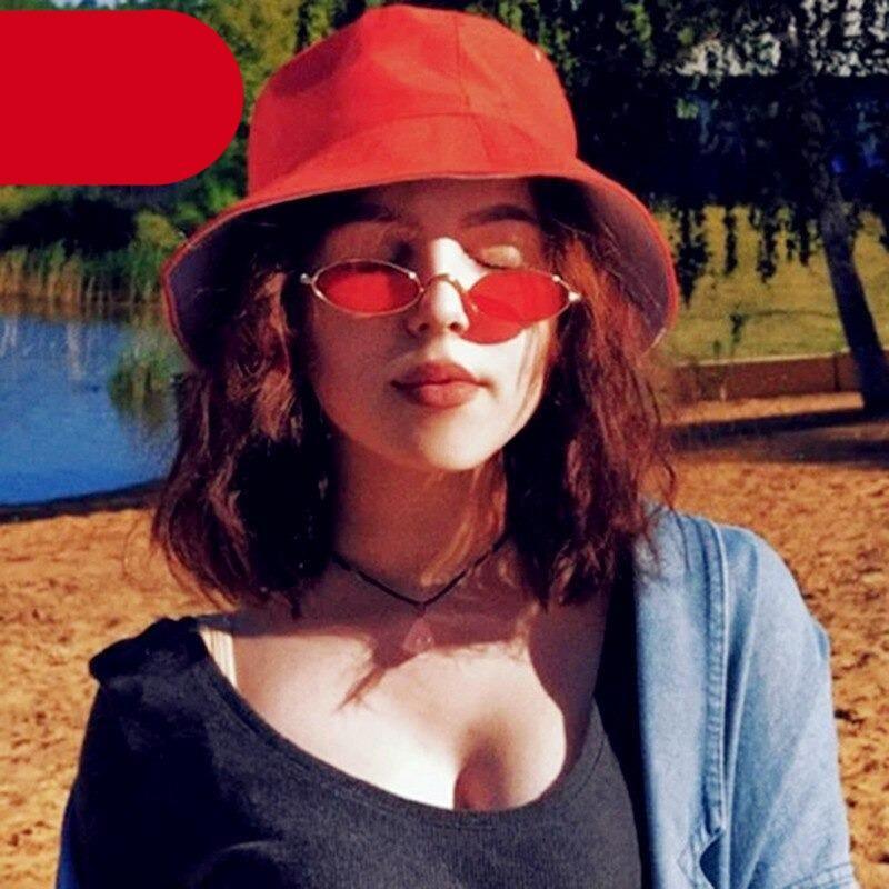 Cute Black Round Style Sun Glasses Design Retro Style Women Sunglasses New Vintage Oval Small Eyewear Metal Light Frame For Female