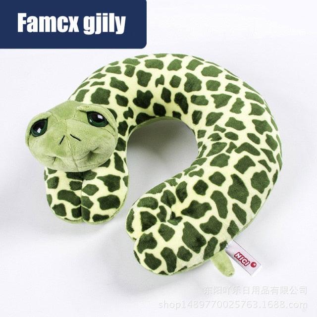 Cute Cartoon Animal U-shaped Memory Travel Pillow Neck Support Headrest Office Car Airplane Sleep  Soft Travel Neck Pillow Animal for Neck & Head Support Cute Wild Life Stuffed Pillow Accessory for Naps Novelty Stuffed Animal For Adults And Children