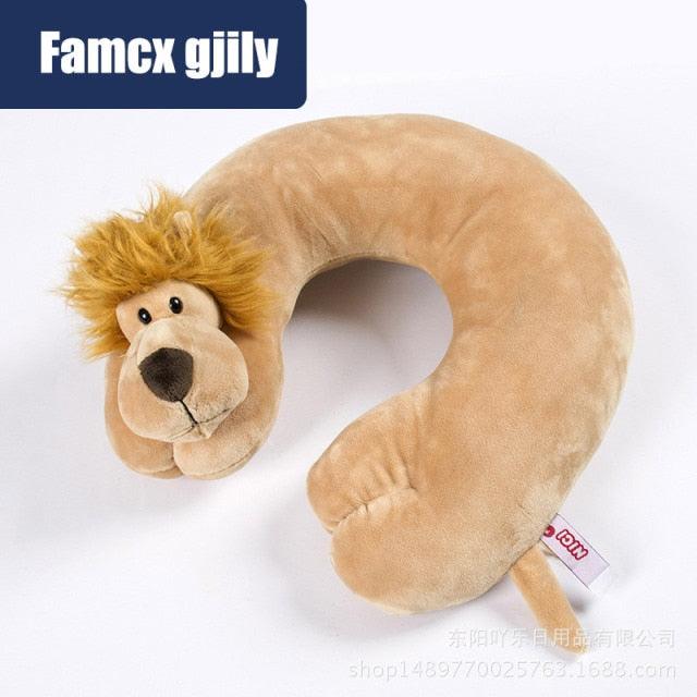 Cute Cartoon Animal U-shaped Memory Travel Pillow Neck Support Headrest Office Car Airplane Sleep  Soft Travel Neck Pillow Animal for Neck & Head Support Cute Wild Life Stuffed Pillow Accessory for Naps Novelty Stuffed Animal For Adults And Children
