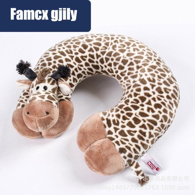 Cute Cartoon Animal U-shaped Memory Travel Pillow Neck Support Headrest Office Car Airplane Sleep  Soft Travel Neck Pillow Animal for Neck & Head Support Cute Wild Life Stuffed Pillow Accessory for Naps Novelty Stuffed Animal For Adults And Children