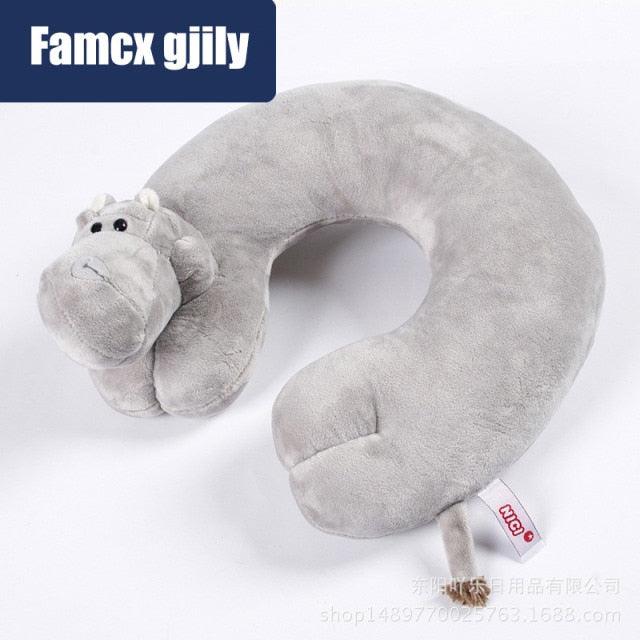 Cute Cartoon Animal U-shaped Memory Travel Pillow Neck Support Headrest Office Car Airplane Sleep  Soft Travel Neck Pillow Animal for Neck & Head Support Cute Wild Life Stuffed Pillow Accessory for Naps Novelty Stuffed Animal For Adults And Children