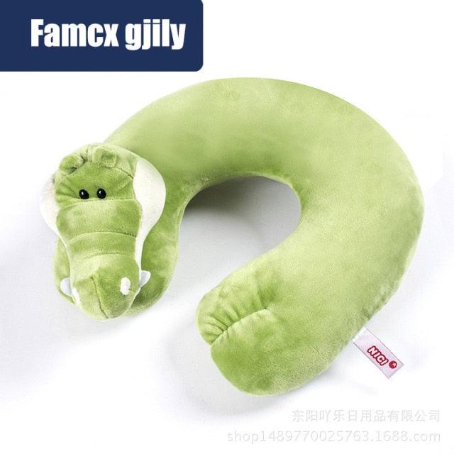 Cute Cartoon Animal U-shaped Memory Travel Pillow Neck Support Headrest Office Car Airplane Sleep  Soft Travel Neck Pillow Animal for Neck & Head Support Cute Wild Life Stuffed Pillow Accessory for Naps Novelty Stuffed Animal For Adults And Children