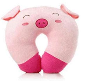 Cute Cartoon Animals U Shaped Pillow Toddler Neck Pillow Travel Car Neck Rest Pillow Support Head Rest Cushion Panda Cat Bear Rabbit Pig Kids Travel Pillow Toddler Neck Pillow U-Shaped Animal Kids Neck Pillow With 3D Embroidery For Airplane