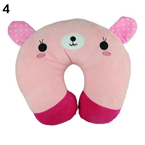 Cute Cartoon Animals U Shaped Pillow Travel Car Neck Rest Pillow Support Head Rest Cushion Panda Cat Bear Rabbit Pig Multi-Color Cartoon U Shaped Neck Pillow Comfortable Travel Pillow Inflatable Pillow Neck Pillow Lightweight Soft Pillows