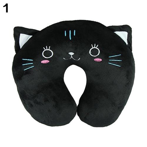 Cute Cartoon Animals U Shaped Pillow Travel Car Neck Rest Pillow Support Head Rest Cushion Panda Cat Bear Rabbit Pig Multi-Color Cartoon U Shaped Neck Pillow Comfortable Travel Pillow Inflatable Pillow Neck Pillow Lightweight Soft Pillows
