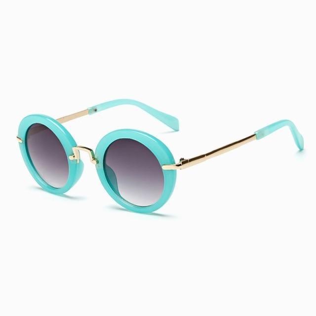 Cute Round Polarized Sunglasses for Kids Girls Boys UV400 Protection Fashionable &  Children's Sunglasses New Cute Baby Round Frame & Colorful Sunshade Mirror For Kids