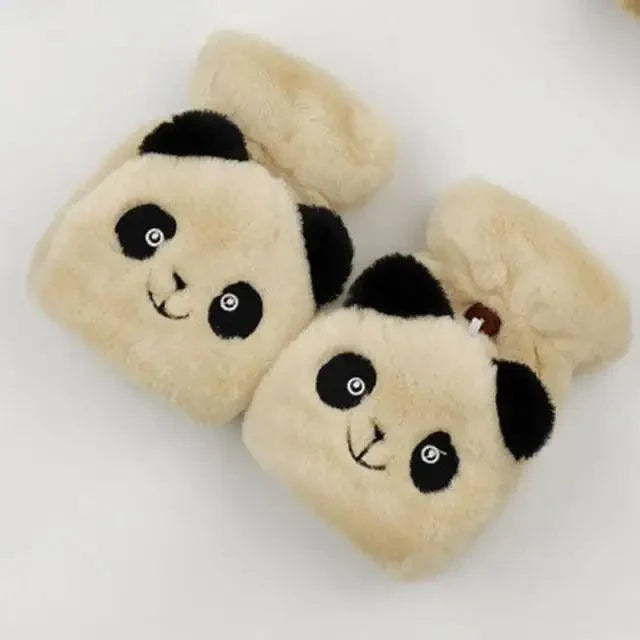Cute Winter Warm Soft Half Finger Thick One Size Gloves For Women Fashionable Warm Comfortable Stylish Gloves For Girls