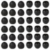 CYADCI 36 Pieces Large Earbud Tips Soft and Comfortable Silicone Earbud Tips Ear Bud Replacement Pieces Silicone Fit Most in-Ear Headphones，Inner Hole 3.8mm -5.5mm，Large Black Earbuds Silicone Tips