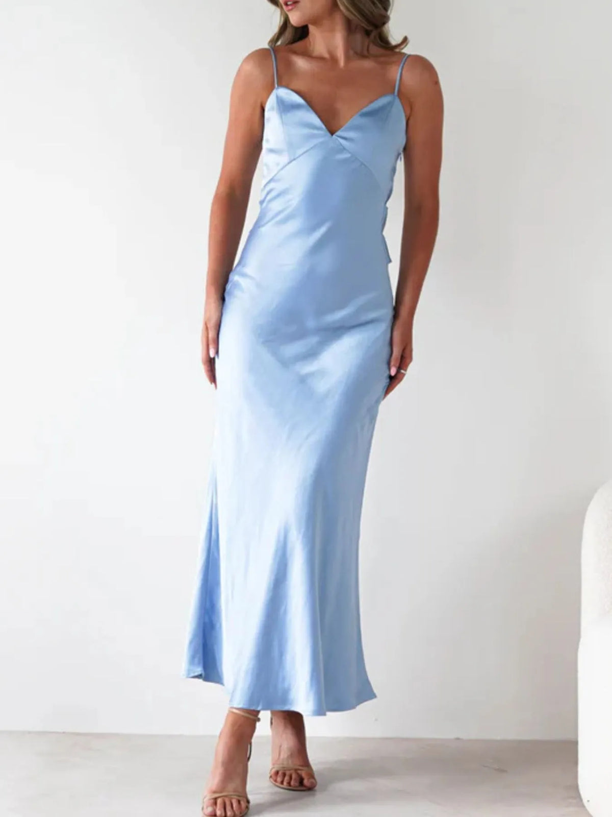 Satin Backless Cami Dress (See size chart where applicable)