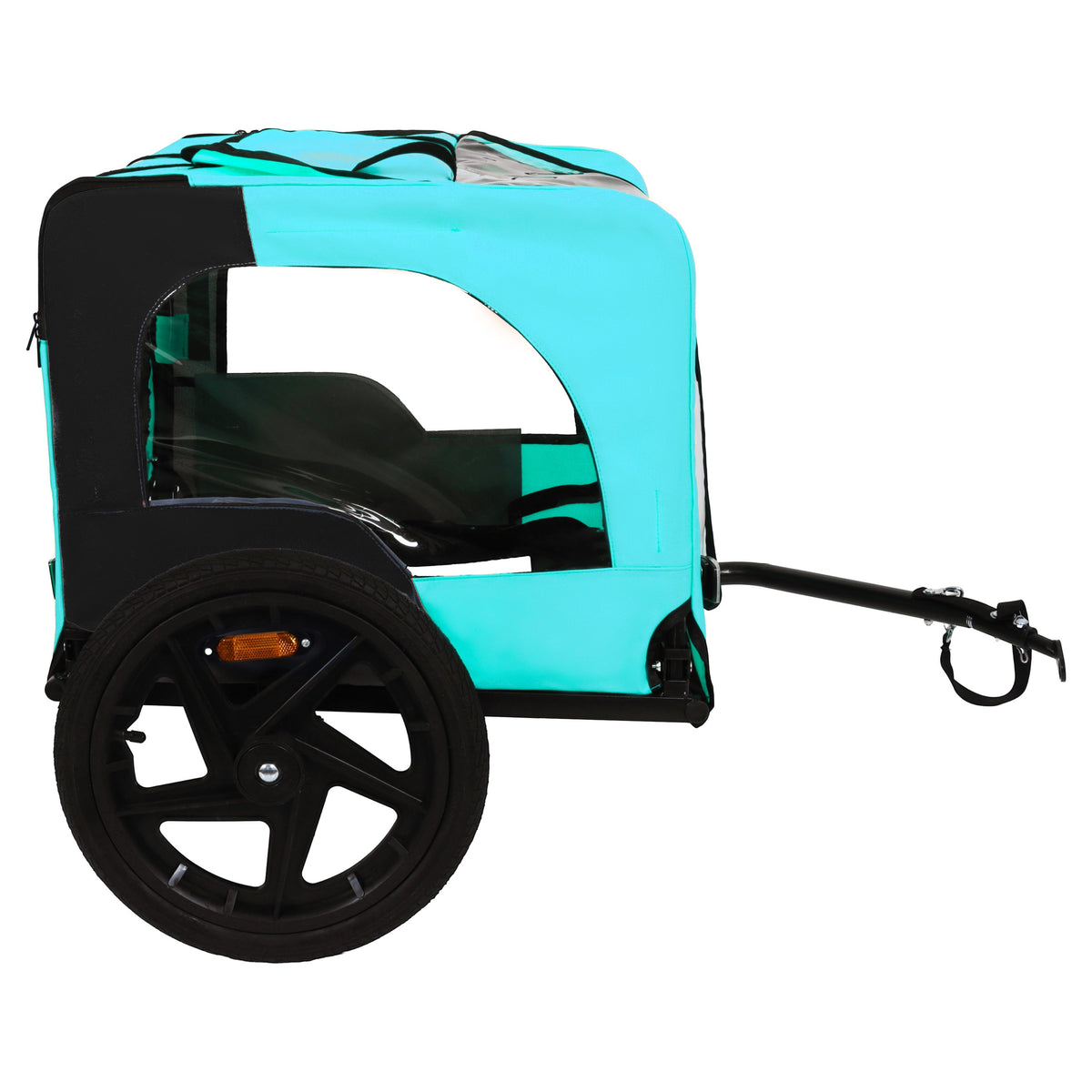 Pet Bike Trailer Dog Cart for Bicycle, Suitable for Small and Medium Pets, Easy Folding Cart Frame, Quick Release Wheel, Non-Slip Floor, Internal Leash
