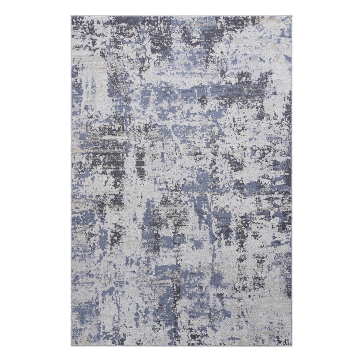 NAAR PAYAS Collection 8X10 Grey / Denim / Abstract Area Rug
