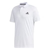 adidas Mens Designed 2 Move 3-Stripes Polo Shirt White/Black Small