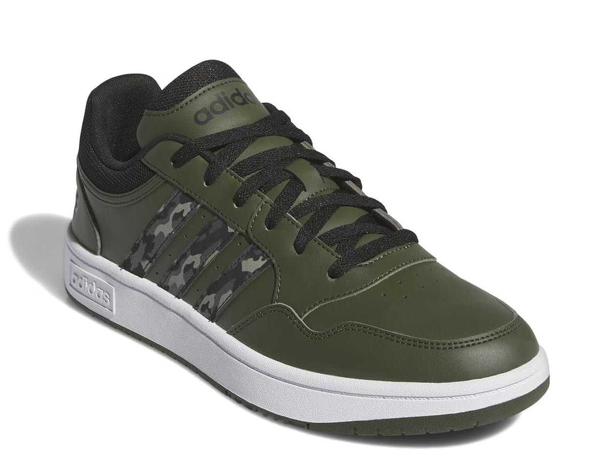 adidas Mens Hoops 3.0 Basketball Sneaker Night Cargo/Black/White 7.5