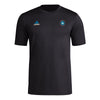 adidas Mens Short Sleeve Pre-Game T-Shirt Black/Charlotte Fc XX-Large