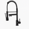 Kitchen Faucet with Pull Down Sprayer, Touch On Single Handle 2- Function Stainless Steel Spring Neck, Single Hole Installation for Residential, Commercial, RV, Bar & More, Matte Black