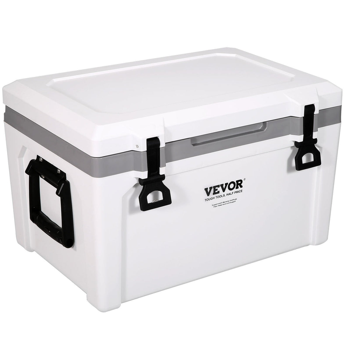 Insulated Portable Cooler, 52 qt, Holds 50 Cans, Ice Retention Hard Cooler with Heavy Duty Handle, Ice Chest Lunch Box for Camping, Beach, Picnic, Travel, Outdoor, Keeps Cool for up to 6 Days