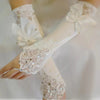 Lace Yarn Bow Gloves For Women