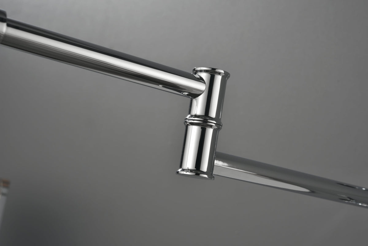 Wall mounted Pot Filler Faucet, Modern Brass Pot Filler Two-Attachment Wall Mount Folding Kitchen Pot Filler Swing Arm