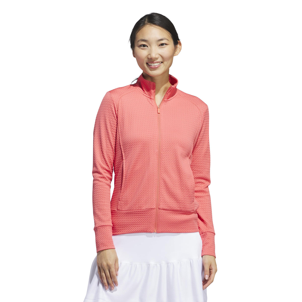 adidas Standard Womens Ultimate365 Textured Jacket preloved Scarlet