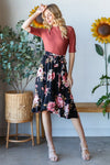 Reborn J Floral Wrap Ruffle Hem Dress