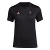 adidas Womens CF Short Sleeve Pre-Game T-Shirt Black/Club Inter De Futbol Miami XX-Large