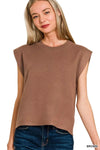 Zenana Round Neck Viscose Sweater Vest