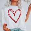 Double Heart Sketch Doodle Love Valentine's Day Edition Premium Soft Comfort Colors Tee