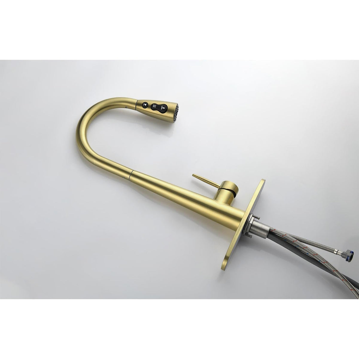 Single Handle Stainless Steel Kitchen Sink Faucet with Pull Down Sprayer
