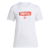 adidas Womens FC Short Sleeve Pre-Game T-Shirt White/Atlanta United Large