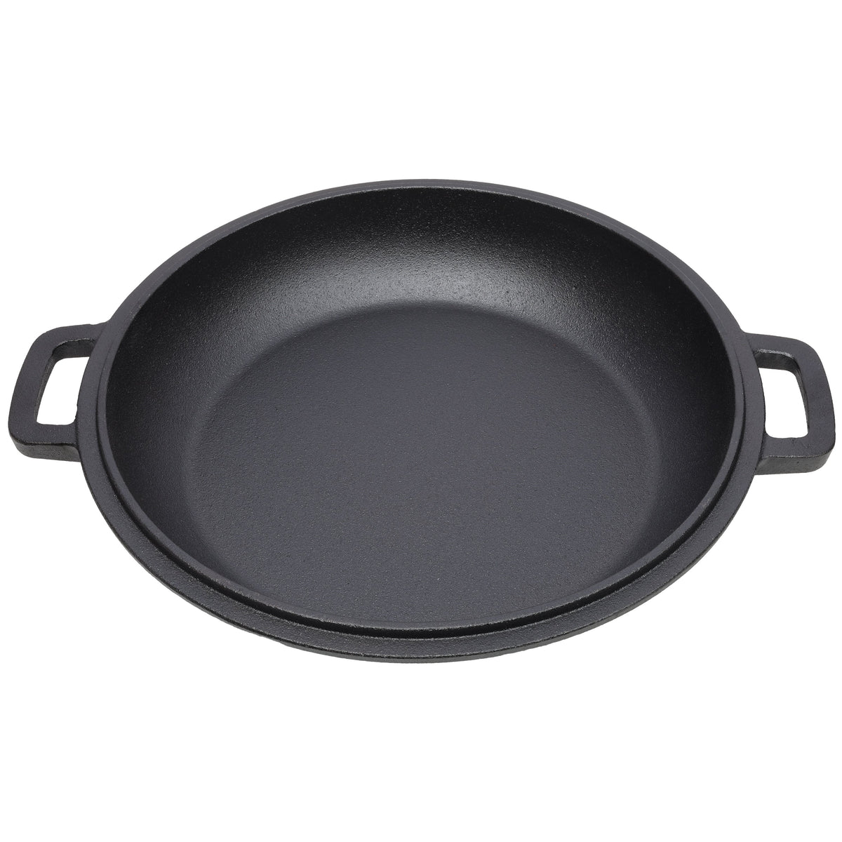 2 in 1 Pre-Seasoned Cast Iron Dutch Oven With Dual Handles, Outdoor Camping Deep Pot for Camping Fireplace Cooking BBQ Baking Campfire, 5 Quart.With 1pc Iron Pot Rack.