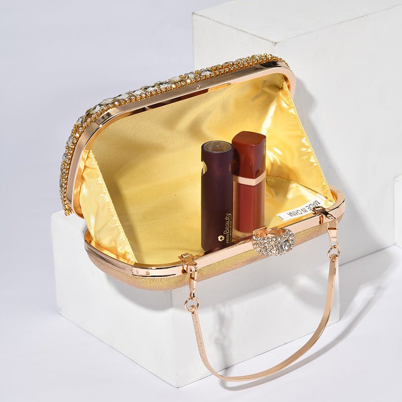 Diamond-Studded Party Clutch Versatile Layered Crystal Evening Bag (MAC283)