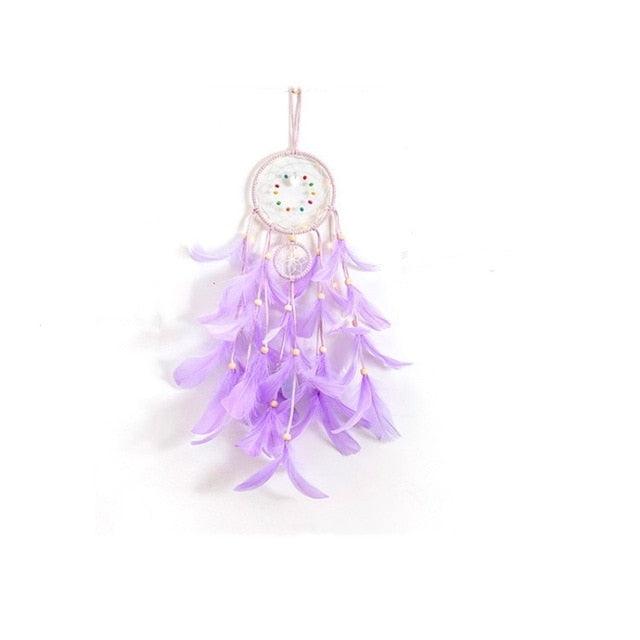 Dream Catcher Led Handmade Dream-catcher Traditional Feather Hanging Home Wall Decoration  Night Dream Catchers  Decor Ornament Wall Hanging Wind Chimes For Home Room Decoration