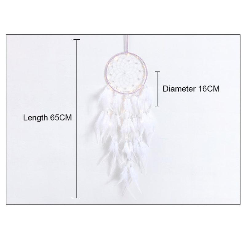 Dream Catcher Led Handmade Dream-catcher Traditional Feather Hanging Home Wall Decoration  Night Dream Catchers  Decor Ornament Wall Hanging Wind Chimes For Home Room Decoration