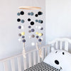 Dream Catcher Nordic Baby Room Wind Chime Bed Bell Decor Wool Ball Kids Bedroom Lovely Wooden Bead Bed Felt Baby Ceiling Mobiles Toys Infant Nursing Accessories Wall Hanging Decoration Ornaments Photography Prop
