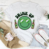 Drink Up Smiley St. Patricks Tee
