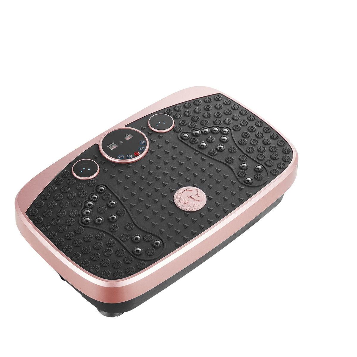 Vibration Plate Exercise Machine, Whole Body Shaker with Magnetic Acupoints for Lymphatic Drainage and Weight Loss, Home Workout Gym Fitness Equipment with 2 Resistance Bands for Women Men, Pink