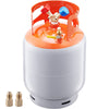 Refrigerant Recovery Tank, 30 LBS Capacity, 400 psi Portable Cylinder Tank with Y-Valve for Liquid/Vapor, High-sealing Recovery Can for R22/R134A/R410A, Orange+Gray