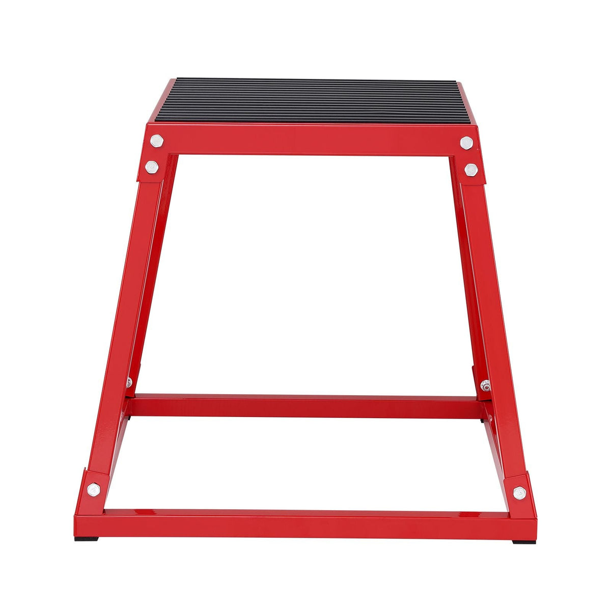 Plyometric Jump Box, 18 Inch Plyo Box, Steel Plyometric Platform and Jumping Agility Box, Anti-Slip Fitness Exercise Step Up Box for Home Gym Training, Conditioning Strength Training, Red