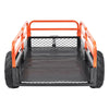 Heavy Duty Steel ATV Dump Trailer, 1500-Pound Load Capacity 15 Cubic Feet, Tow Behind Dump Cart Garden Trailer, with Removable Sides and 2 Tires, for Mowers, Tractors, ATV, UTV