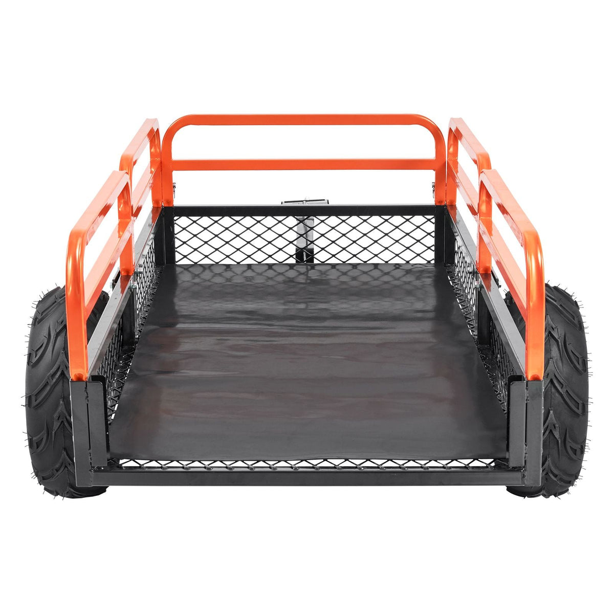 Heavy Duty Steel ATV Dump Trailer, 1500-Pound Load Capacity 15 Cubic Feet, Tow Behind Dump Cart Garden Trailer, with Removable Sides and 2 Tires, for Mowers, Tractors, ATV, UTV