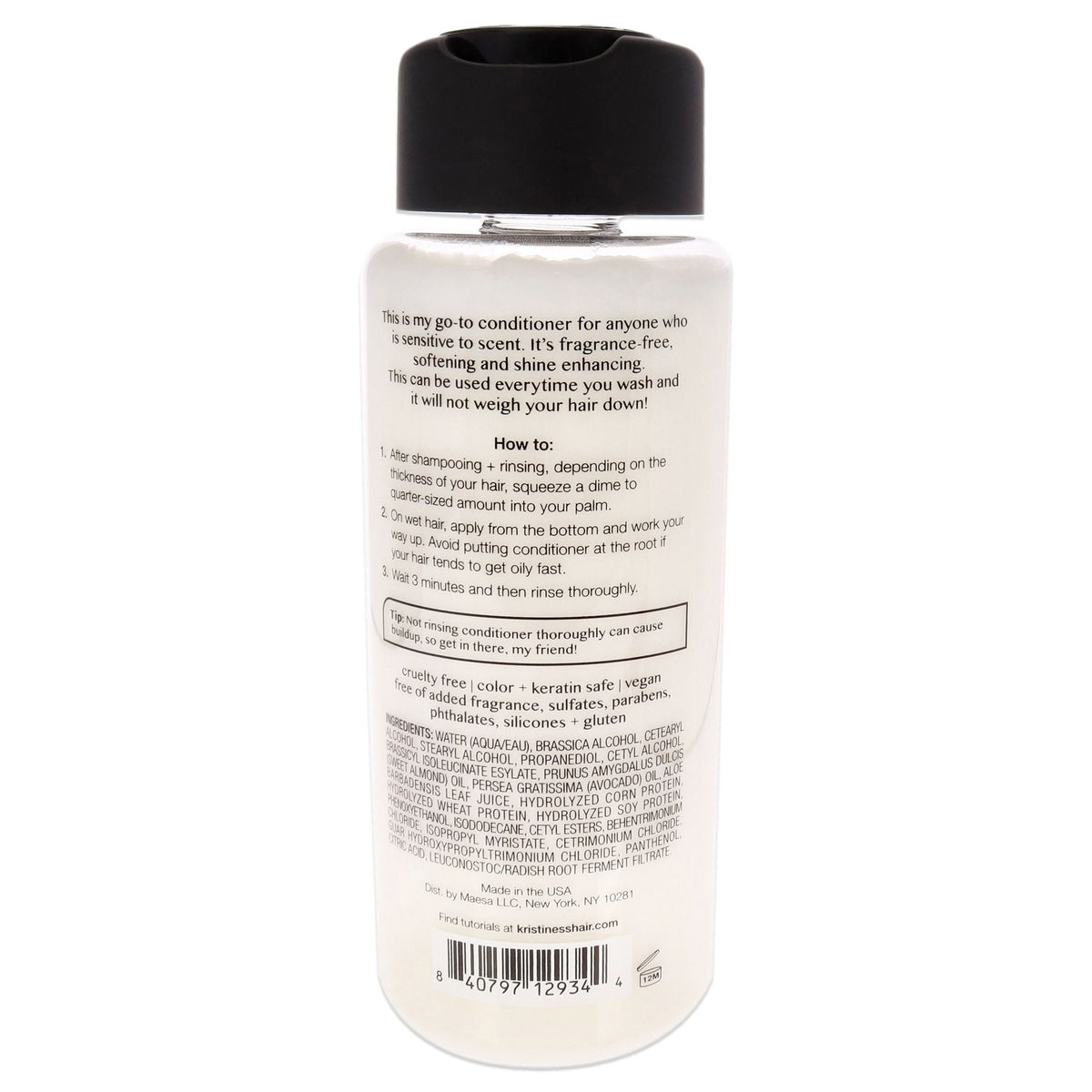 Fragrance Free Shine Enhancing Conditioner by Kristin Ess for Unisex - 10 oz Conditioner