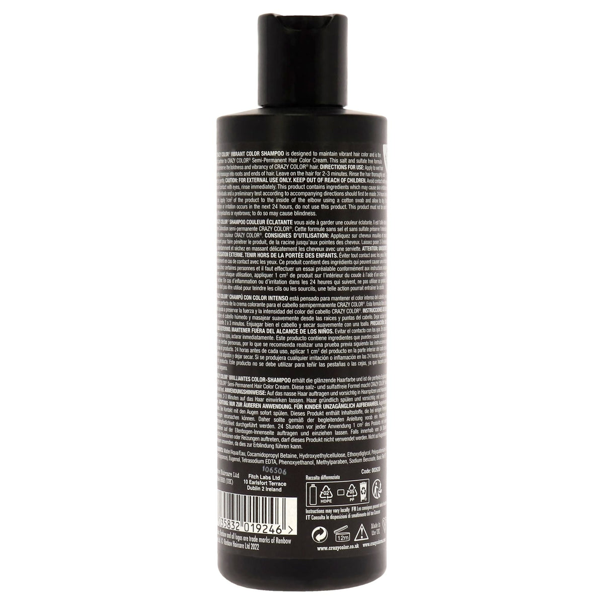 Vibrant Color Shampoo - Red by Crazy Color for Unisex - 8.45 oz Shampoo