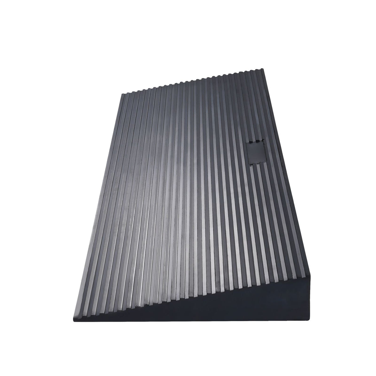 1.2" Rise Cuttable Threshold Ramp for Sweeping Robot, 35.4" Wide Natural Rubber Wheelchair Ramp, Non-Slip Solid Rubber Ramp with Double-Sided Tape for Doorways, Driveways, Bathroom, Smooth Tile