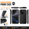 Rugged Shockproof Phone Case for iPhone 11/12/13/14/15/16 Plus - Military Grade 10FT Drop Protection Heavy Duty Full-Body Protective Cover with Raised Screen & Camera Edges, Anti-Slip Grip