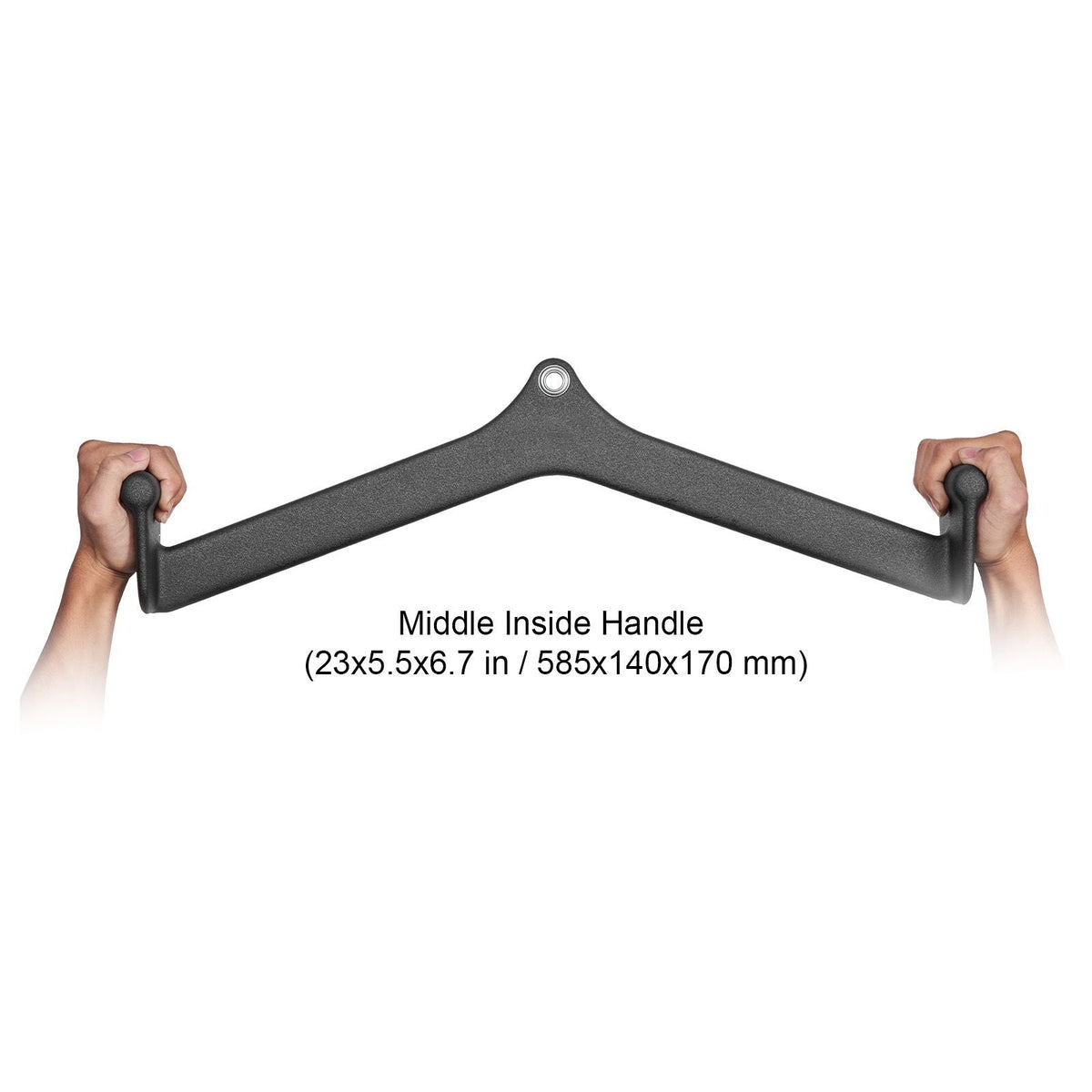 LAT Pulldown Attachment, Cable Machine Rowing V-bar Attachment, Tricep Pull Down Bar, Back Strength Training Rubber Coated Handle Grip, Bicep Curl Tricep Lat Pulldown Bar for Home Gym Fitness