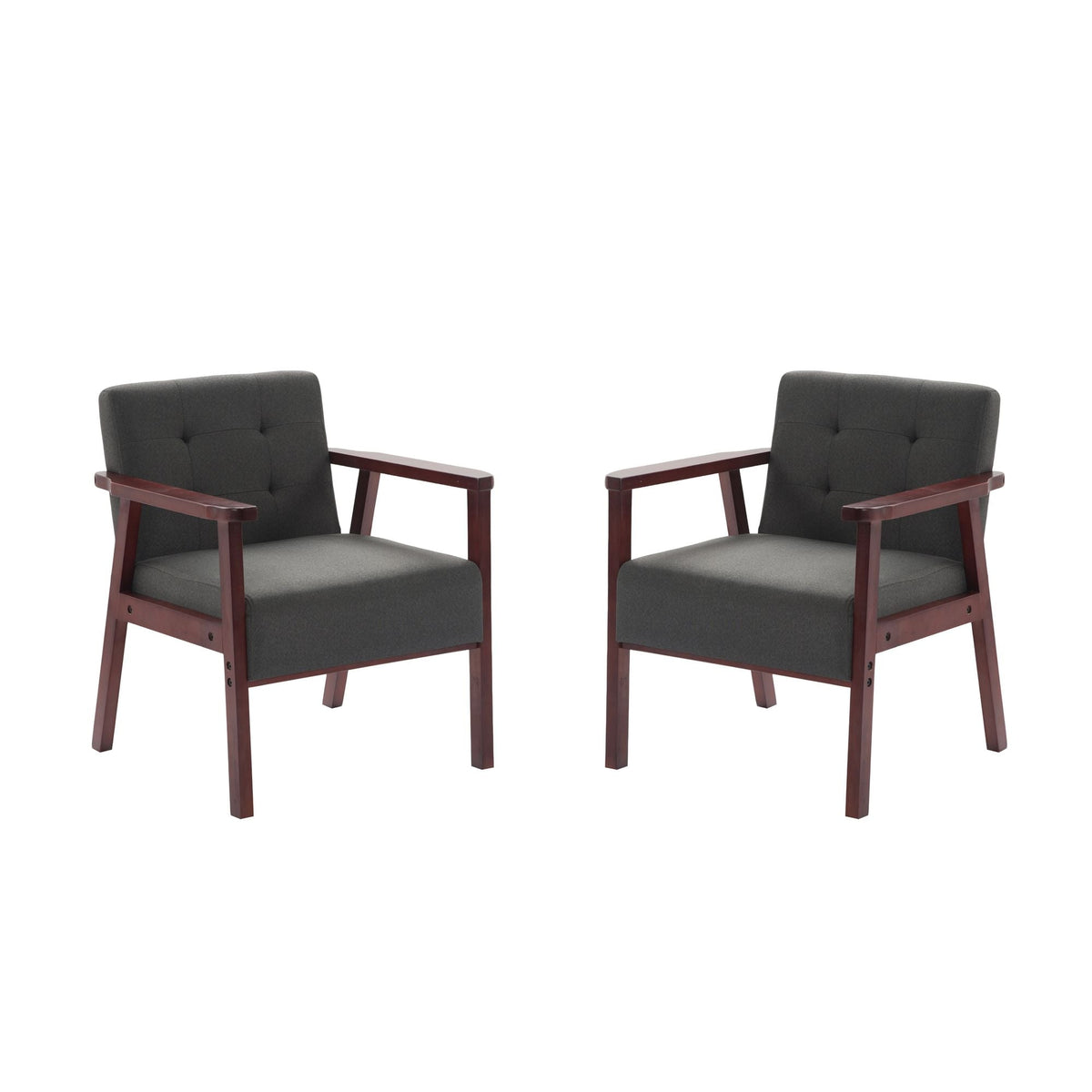 Wood Frame Accent Armchair